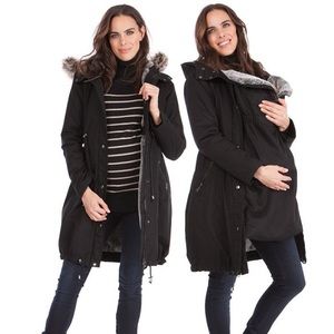 Seraphine Maternity 3 in 1 Winter Maternity Parka - Size 2 - Black
